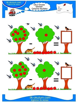 Çocuklar İçin toplam işlemi yaprak testleri 
